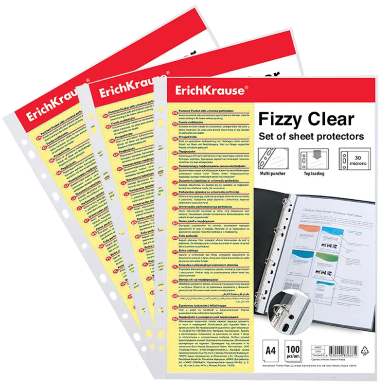 ErichKrause Fizzy Clear A4 trasparenti 30 mcm | Alphaink