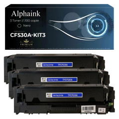 3 Toner Compatibili per HP CF530A-3A 205A Nero