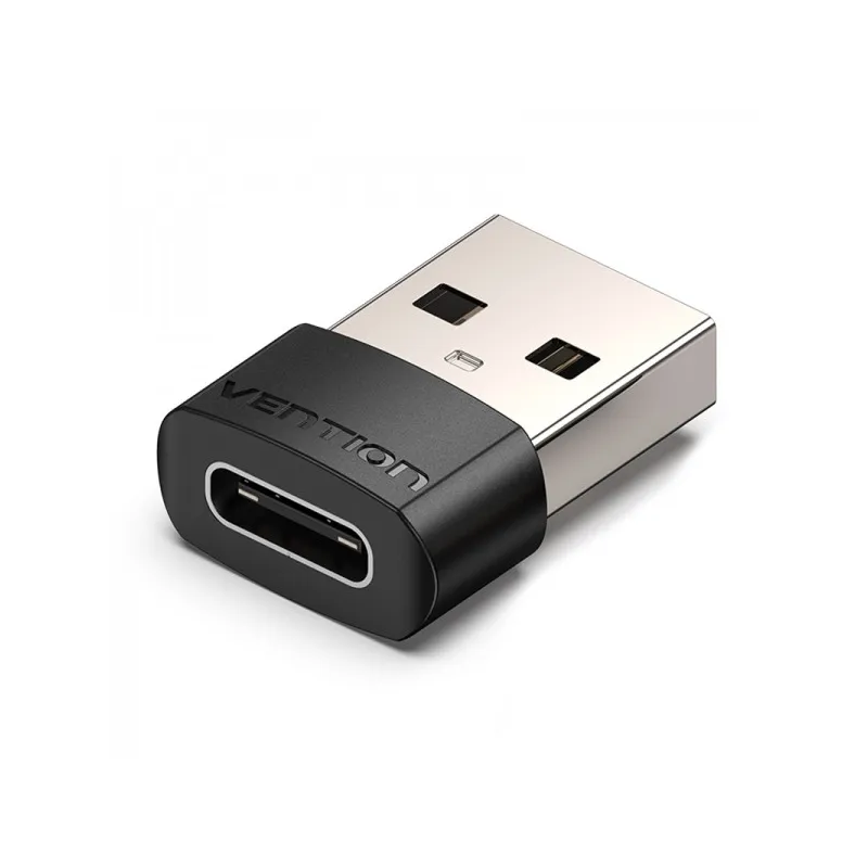Adattatore USB 2.0 USB-C maschio a USB femmina di Vention - Nero