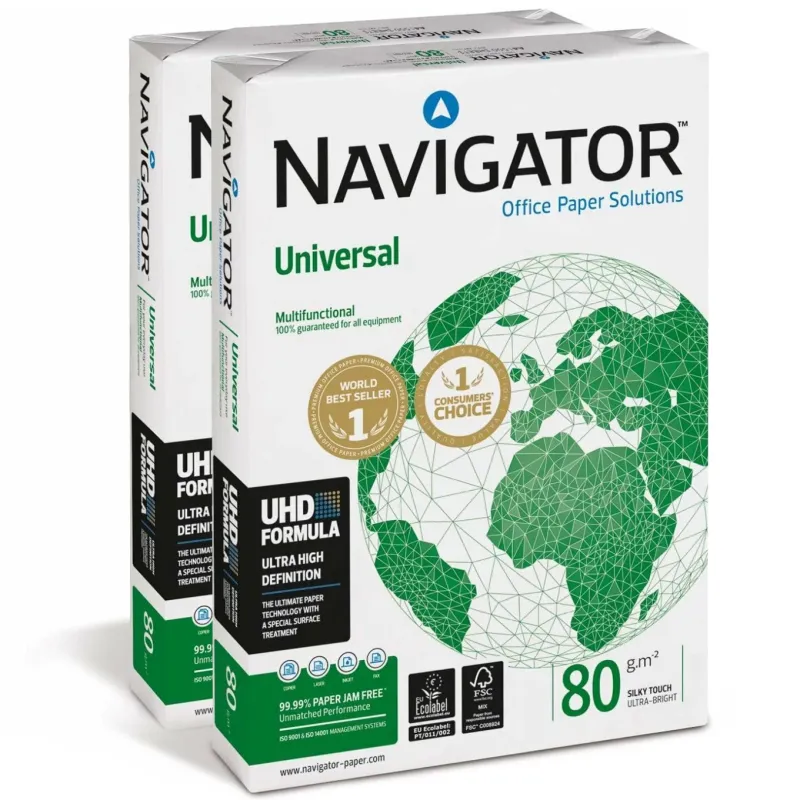 Carta per Ufficio A3 Navigator Universal 2 Risme da 500 fogli 80 gr