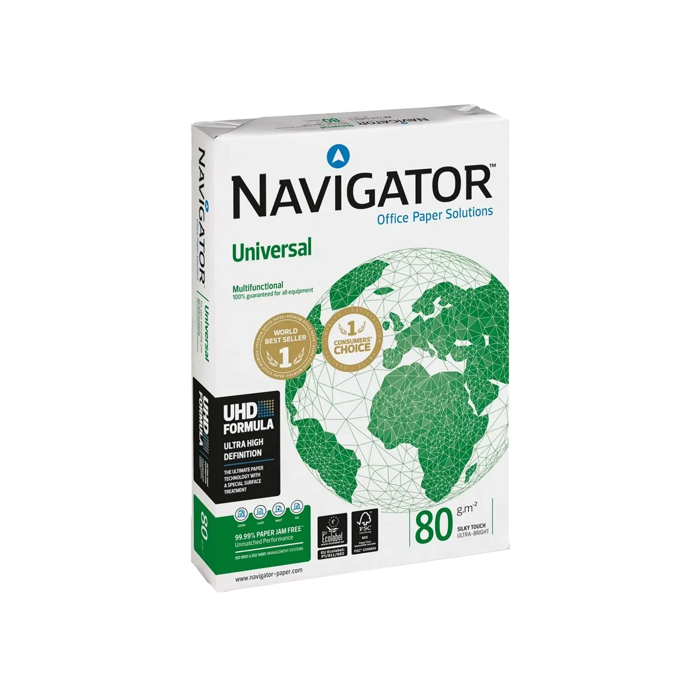 Carta per Ufficio A3 Navigator Universal 2 Risme da 500 fogli 80 gr