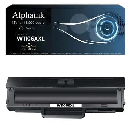 Toner W1106XXL compatibile per HP nero CON CHIP