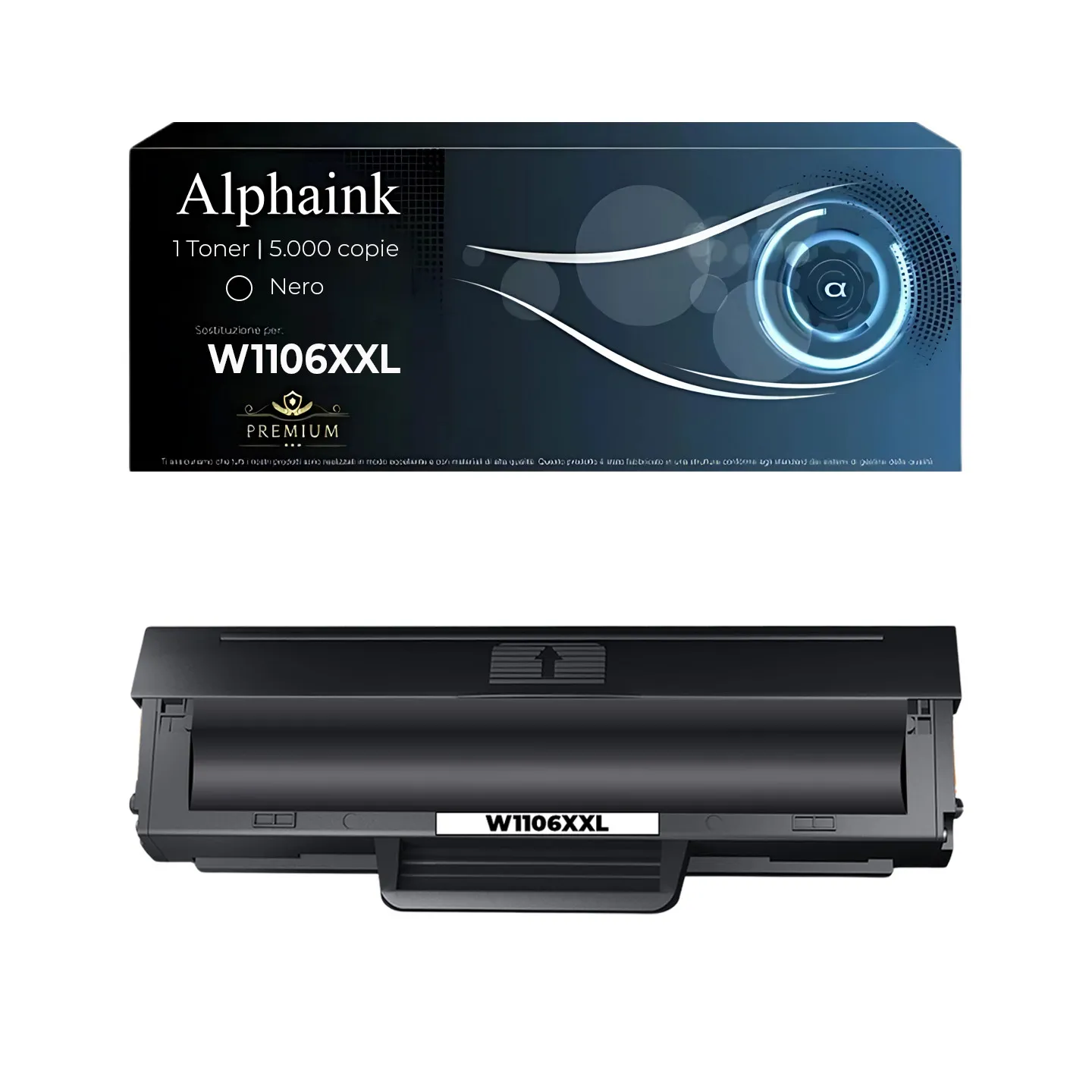 Toner W1106XXL compatibile per HP nero CON CHIP