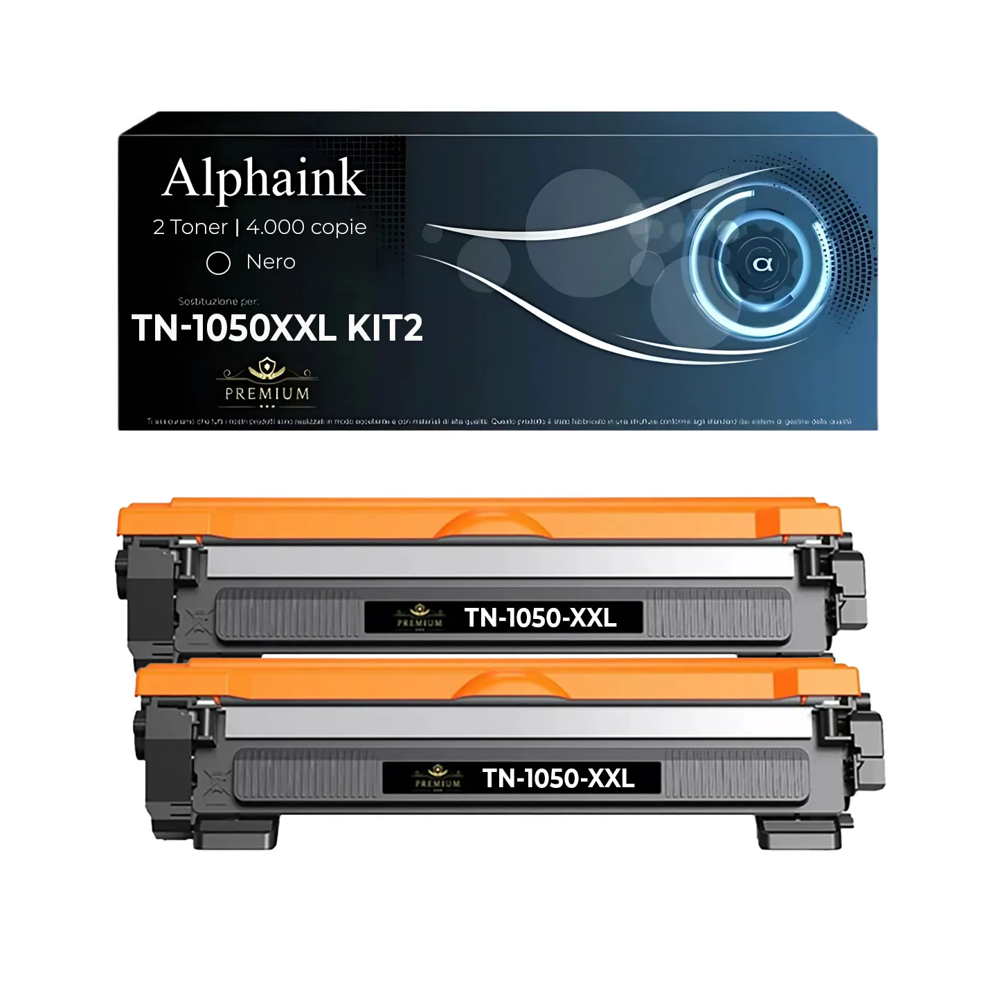 Kit da 2 Toner TN-1050-XXL Compatibili Brother Nero