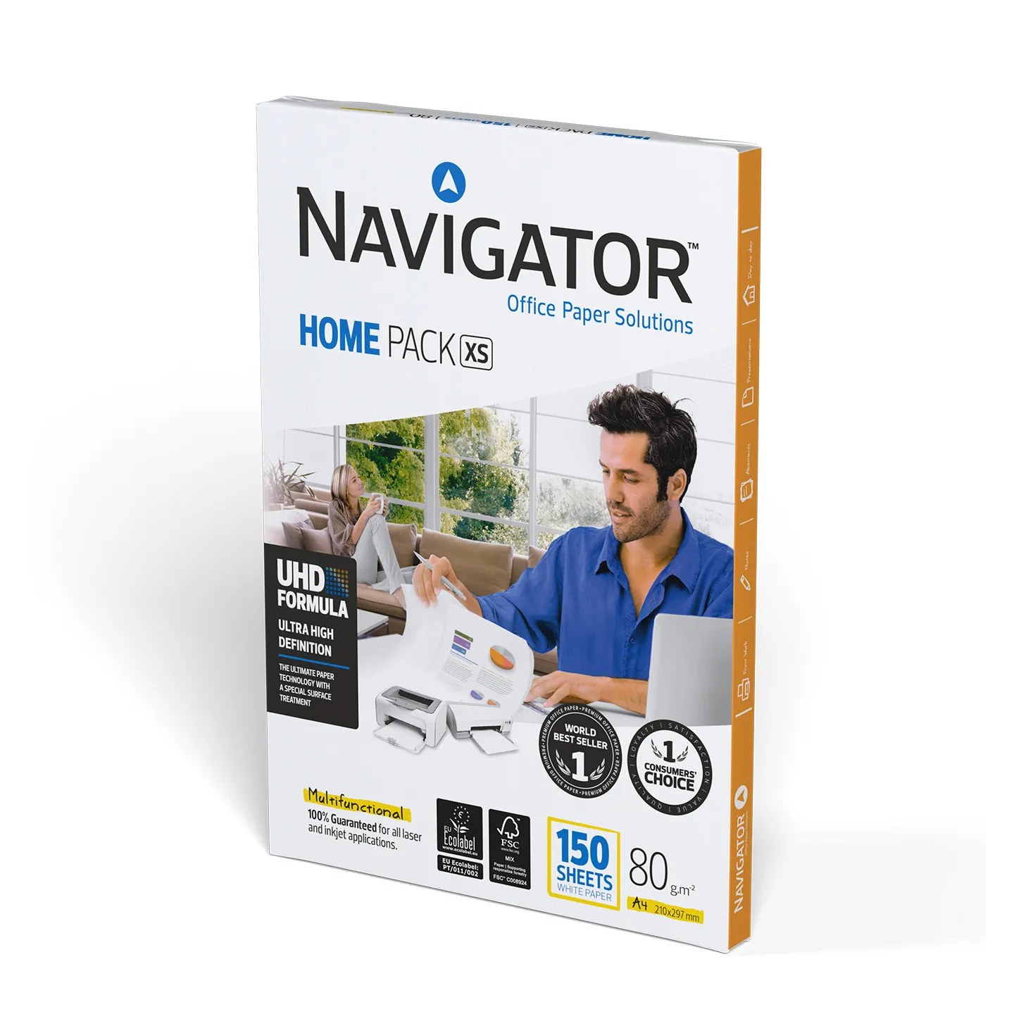 Home Pack XS A4 Navigator 80gr: 150 fogli di carta alta qualità
