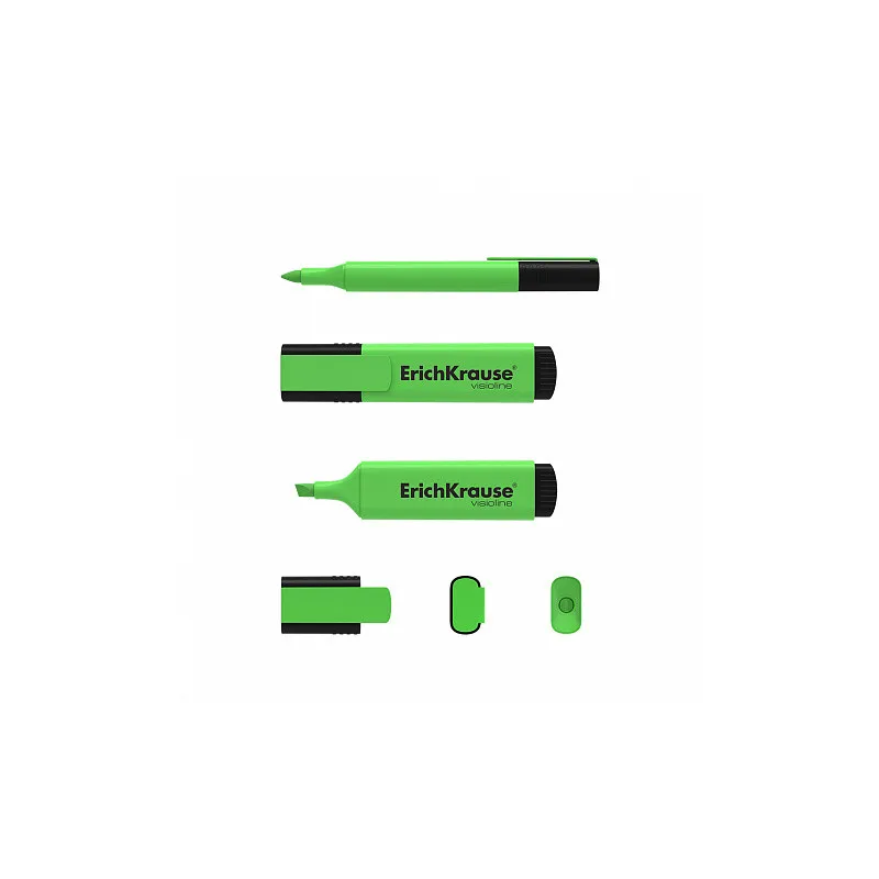 10 Evidenziatori ErichKrause Visioline V-21 Verde Asciugatura Rapida