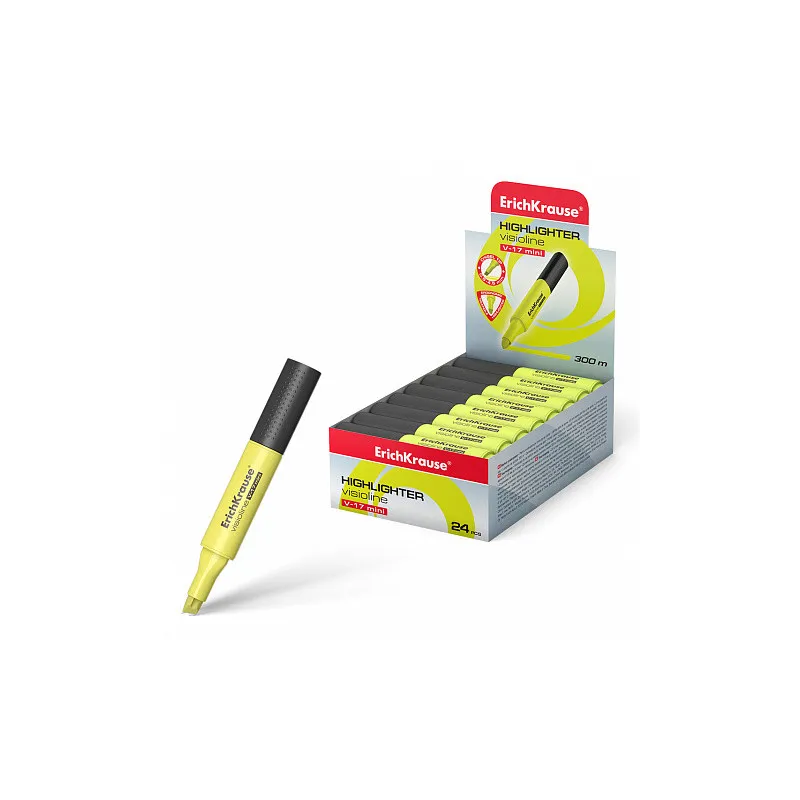 Evidenziatore ErichKrause Visioline V-17 Mini Giallo Box da 24