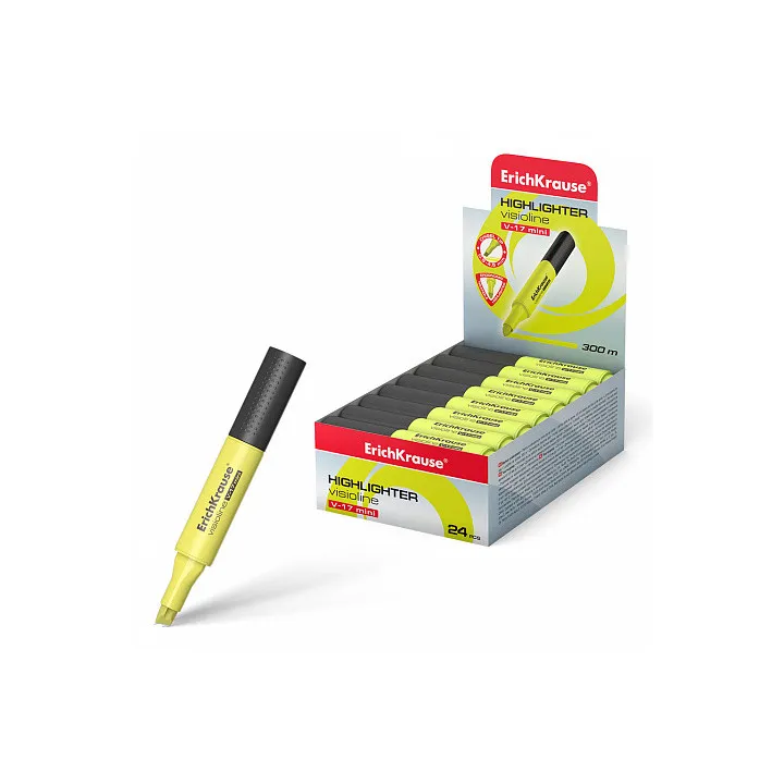 Evidenziatore ErichKrause Visioline V-17 Mini Giallo Box da 24