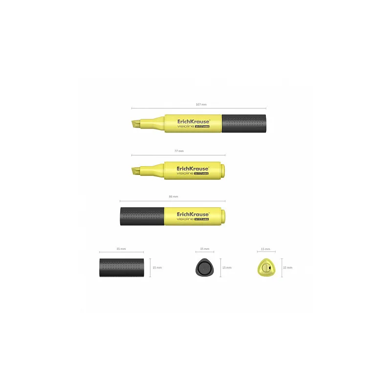 Evidenziatore ErichKrause Visioline V-17 Mini Giallo Box da 24