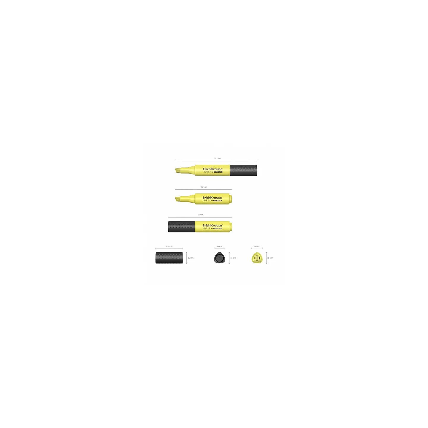 Evidenziatore ErichKrause Visioline V-17 Mini Giallo Box da 24