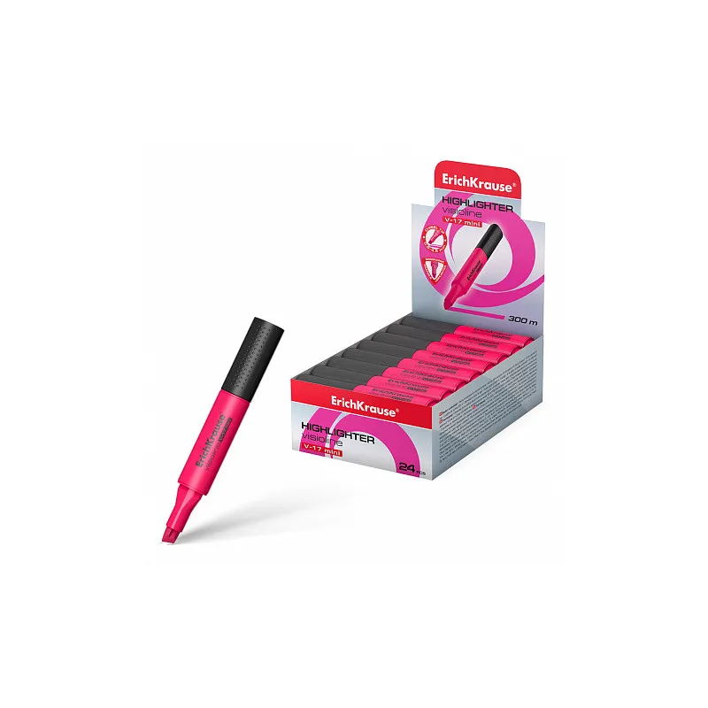 Box da 24 Evidenziatore ErichKrause Visioline V-17 Mini Rosa