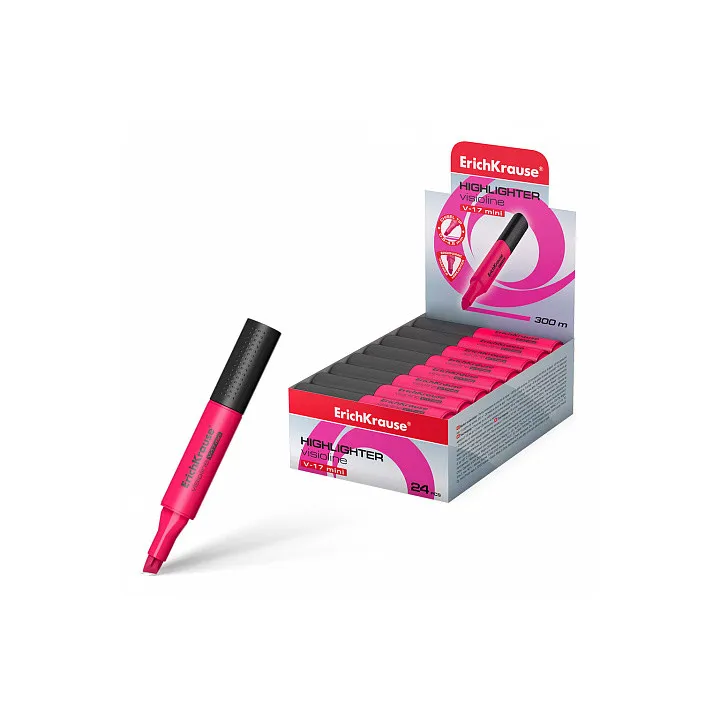 Box da 24 Evidenziatore ErichKrause Visioline V-17 Mini Rosa