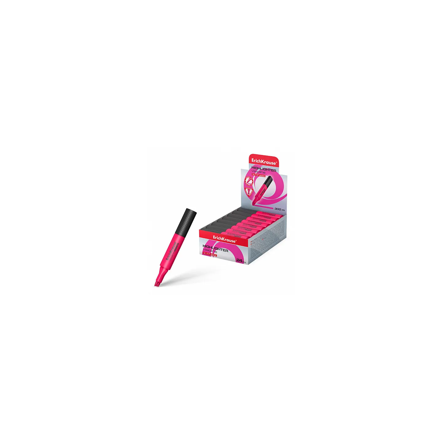 Box da 24 Evidenziatore ErichKrause Visioline V-17 Mini Rosa