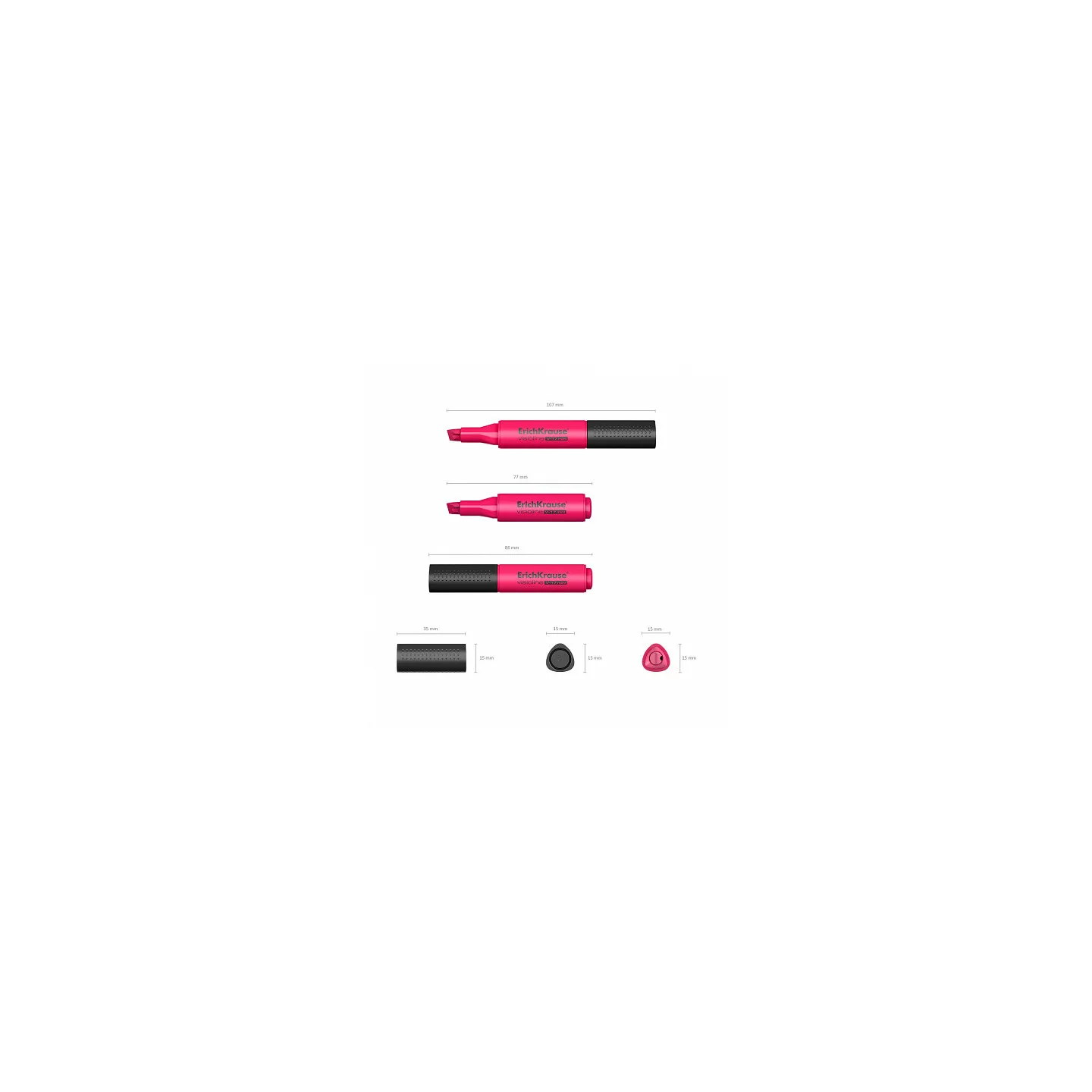 Box da 24 Evidenziatore ErichKrause Visioline V-17 Mini Rosa
