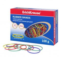 Elastici ErichKrause 40 mm x 60 mm – Colori Assortiti – Scatola da 100 g Elastici ErichKrause 40 mm x 60 mm – Colori Assortiti – Scatola da 100 g