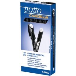Penna a Sfera Cancellabile Tratto Cancellik , 1 mm, Confezione da 12, Nero Penna a Sfera Cancellabile Tratto Cancellik , 1 mm, Confezione da 12, Nero
