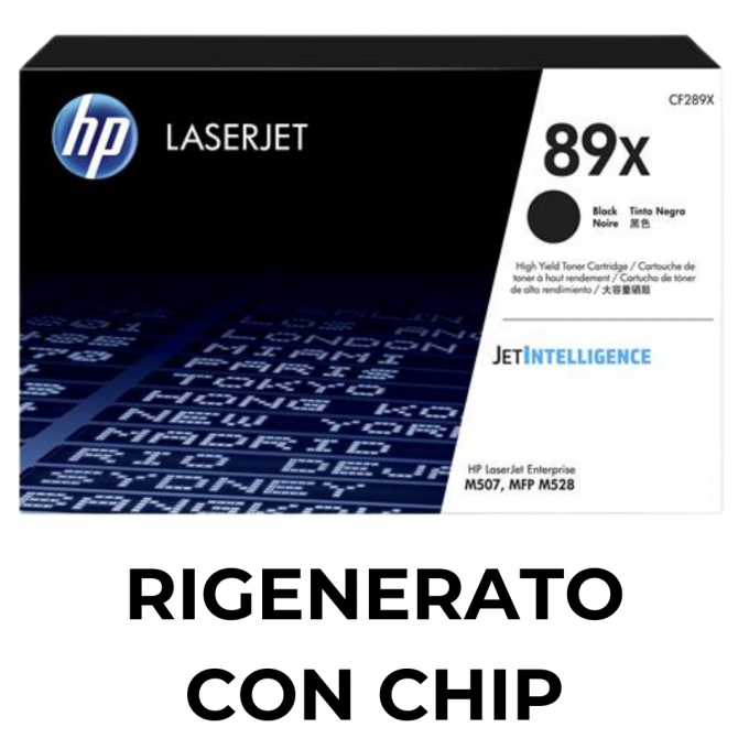 Toner Originale Rigenerato HP 89X CF289X Nero CON CHIP Toner Originale Rigenerato HP 89X CF289X Nero CON CHIP
