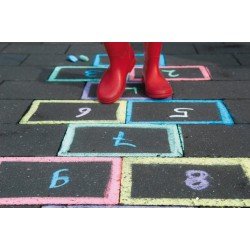 Apli Blister da 6 Gessetti Giganti Jumbo Chalk in Colori Assortiti