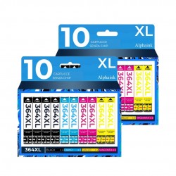20 Cartucce HP 364XL N9J73AE  Nero + Colore Senza CHIP Compatibili 20 Cartucce HP 364XL N9J73AE  Nero + Colore Senza CHIP Compatibili