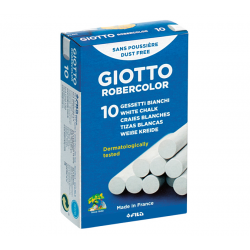 Giotto Robercolor Confezione da 10 Gessetti Rotondi Bianchi - Dermatologicamente Testati - Compatti e Resistenti Giotto Robercolor Confezione da 10 Gessetti Rotondi Bianchi - Dermatologicamente Testati - Compatti e Resistenti