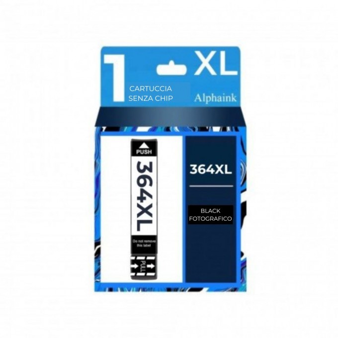 Cartuccia HP 364XL BK CB322EE Nero Fotografico Senza CHIP Compatibile Cartuccia HP 364XL BK CB322EE Nero Fotografico Senza CHIP Compatibile