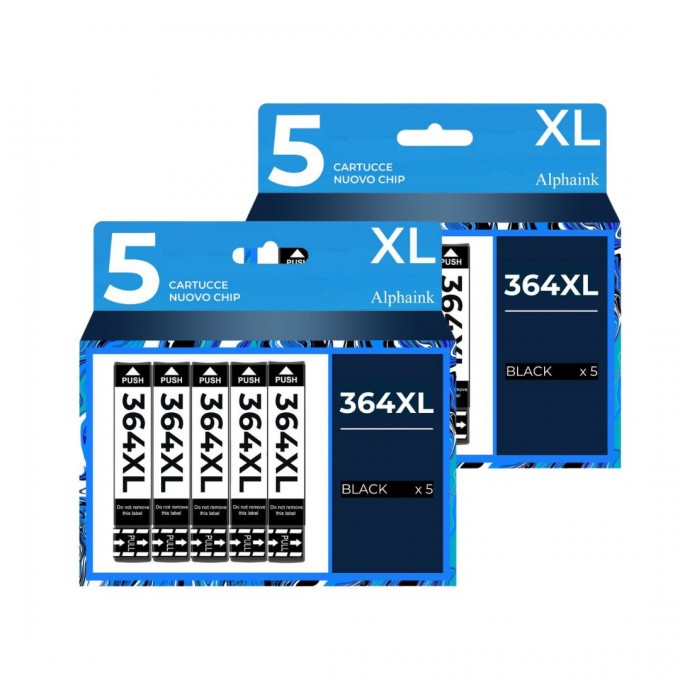 10 Cartucce HP 364XL BK CB321EE Nera CON CHIP Compatibili 10 Cartucce HP 364XL BK CB321EE Nera CON CHIP Compatibili