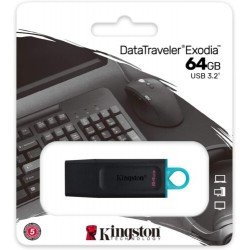 Chiavetta USB 3.2 Pen Drive Kingstone 64GB DataTraveler Exodia per Archiviazione Dati  Chiavetta USB 3.2 Pen Drive Kingstone 64GB DataTraveler Exodia per Archiviazione Dati