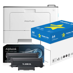 Stampante Pantum BP5100DW con WiFi, Stampa Fronte Retro Automatica, 2 Toner TL-5120-XL, 5 Risme di Carta A4 Golden Star 75gr Stampante Pantum BP5100DW con WiFi, Stampa Fronte Retro Automatica, 2 Toner TL-5120-XL, 5 Risme di Carta A4 Golden Star 75gr