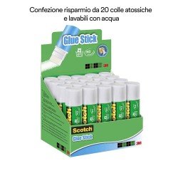 Colla Stick 21 gr. Scotch Senza Solventi Lavabile con Acqua Colla Stick 21 gr. Scotch Senza Solventi Lavabile con Acqua