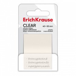 Note adesive in plastica ErichKrause Clear, 50х40 mm, 50 fogli, trasparenti Note adesive in plastica ErichKrause Clear, 50х40 mm, 50 fogli, trasparenti