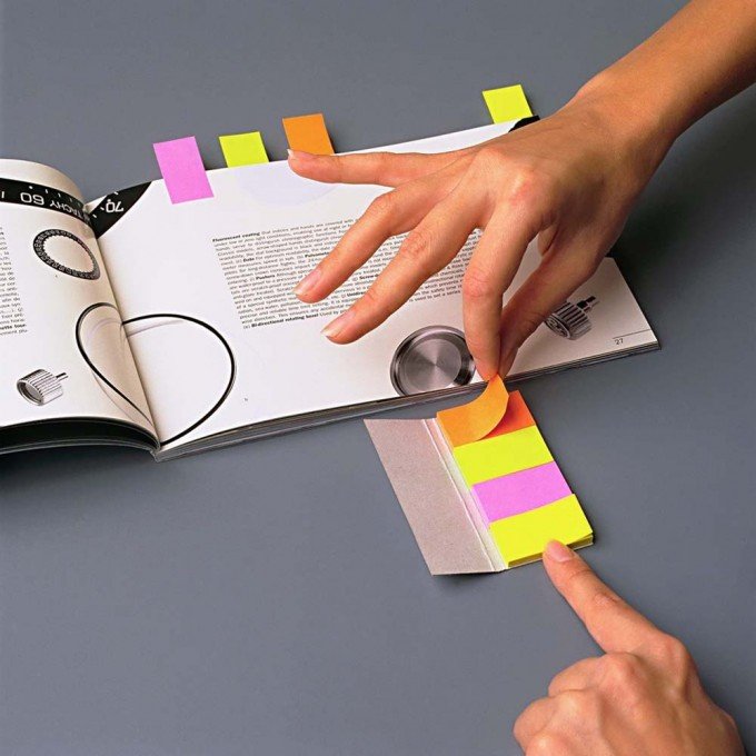 Post-it Segnapagina in Carta 10 Colori Assortiti 12.7 x 44 mm 50 Segnapagina per Ogni Colore