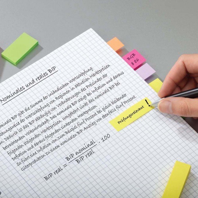 Post-it Segnapagina in Carta 10 Colori Assortiti 12.7 x 44 mm 50 Segnapagina per Ogni Colore