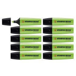 Evidenziatore Stabilo Boss Original Confezione da 10 Colore Verde Evidenziatore Stabilo Boss Original Confezione da 10 Colore Verde