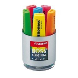 Evidenziatore Stabilo Boss Original Confezione da 6 Colore Giallo Blu Verde Rosso Arancio Rosa Evidenziatore Stabilo Boss Original Confezione da 6 Colore Giallo Blu Verde Rosso Arancio Rosa