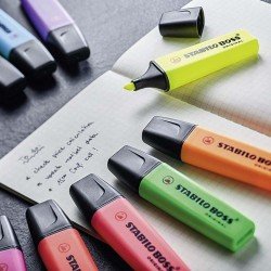 Evidenziatore Stabilo Boss Original Confezione da 6 Colore Giallo Blu Verde Rosso Arancio Rosa Evidenziatore Stabilo Boss Original Confezione da 6 Colore Giallo Blu Verde Rosso Arancio Rosa