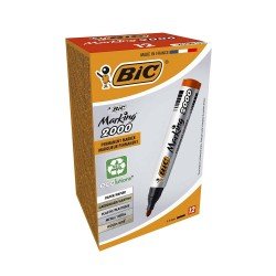BIC Marking 2000 Pennarelli Indelebili Colore Rosso Punta Tonda (1.7 mm) Confezione da 12 Marcatori BIC Marking 2000 Pennarelli Indelebili Colore Rosso Punta Tonda (1.7 mm) Confezione da 12 Marcatori