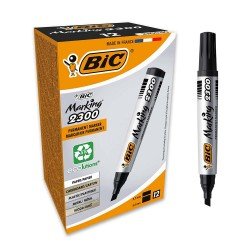 BIC Marking 2300 Pennarello Permanente Colore Nero Punta Resistente 3.7 5.5 mm Confezione da 12 Marcatori BIC Marking 2300 Pennarello Permanente Colore Nero Punta Resistente 3.7 5.5 mm Confezione da 12 Marcatori