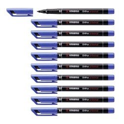 Marcatore STABILO OHPen universal Permanente Tratto Medio (1 mm) Confezione da 10 Colore Blu Marcatore STABILO OHPen universal Permanente Tratto Medio (1 mm) Confezione da 10 Colore Blu