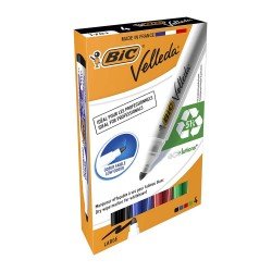 BiC Velleda 4 pennarelli Multicolore per lavagna magnetica, punta rotonda, tratto 1,4 mm BiC Velleda 4 pennarelli Multicolore per lavagna magnetica, punta rotonda, tratto 1,4 mm