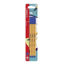 Stabilo Fineliner point 88 Pack da 3 Penne Blu
