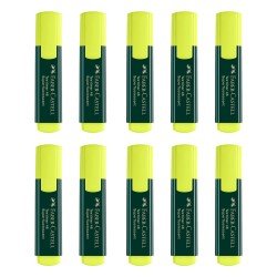 Faber Castell Set Evidenziatori Giallo Textliner 48 - Confezione da 10 Faber Castell Set Evidenziatori Giallo Textliner 48 - Confezione da 10