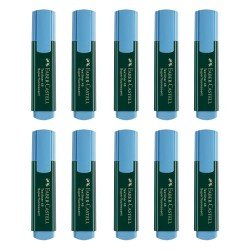 Faber Castell Set Evidenziatori Blu Textliner 48 - Confezione da 10 Faber Castell Set Evidenziatori Blu Textliner 48 - Confezione da 10