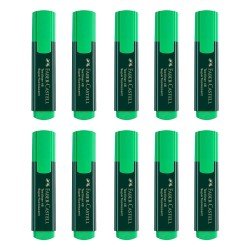 Faber Castell Set Evidenziatori Verde Textliner 48 - Confezione da 10 Faber Castell Set Evidenziatori Verde Textliner 48 - Confezione da 10