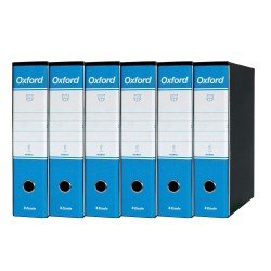 Esselte Oxford Registratore Archivio Dorso 8 cm G-85 Colore Azzurro Confezione da 6 Esselte Oxford Registratore Archivio Dorso 8 cm G-85 Colore Azzurro Confezione da 6