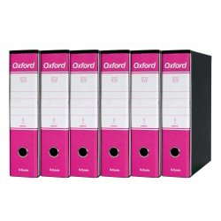 Esselte Oxford Registratore Archivio Dorso 8 cm G-85 Colore Fucsia Confezione da 6 Esselte Oxford Registratore Archivio Dorso 8 cm G-85 Colore Fucsia Confezione da 6
