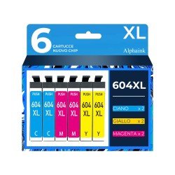 6 Cartucce Epson T604XL Colore Compatibili  6 Cartucce Epson T604XL Colore Compatibili