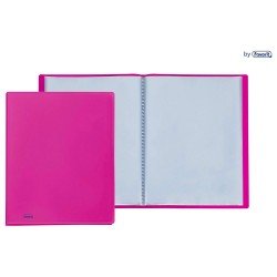 Portalistino Favorit Formato A4 40 Buste Trasparenti Finitura in Buccia d'Arancia Colore Fucsia Portalistino Favorit Formato A4 40 Buste Trasparenti Finitura in Buccia d'Arancia Colore Fucsia