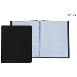 Portalistino Favorit Formato A4 40 Buste Trasparenti Finitura in Buccia d'Arancia Colore Nero Portalistino Favorit Formato A4 40 Buste Trasparenti Finitura in Buccia d'Arancia Colore Nero