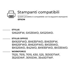 8 Cartucce Epson T1305 C13T13054510 Nero e Colori Compatibili 8 Cartucce Epson T1305 C13T13054510 Nero e Colori Compatibili