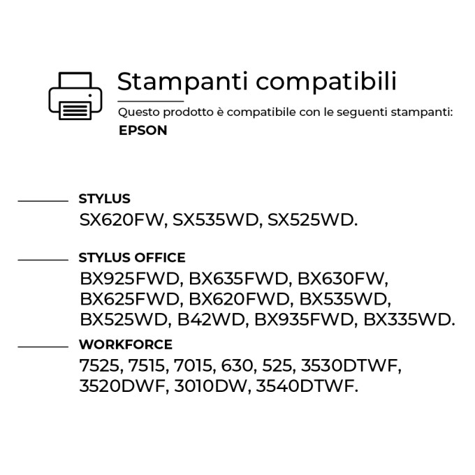 8 Cartucce Epson T1305 C13T13054510 Nero e Colori Compatibili